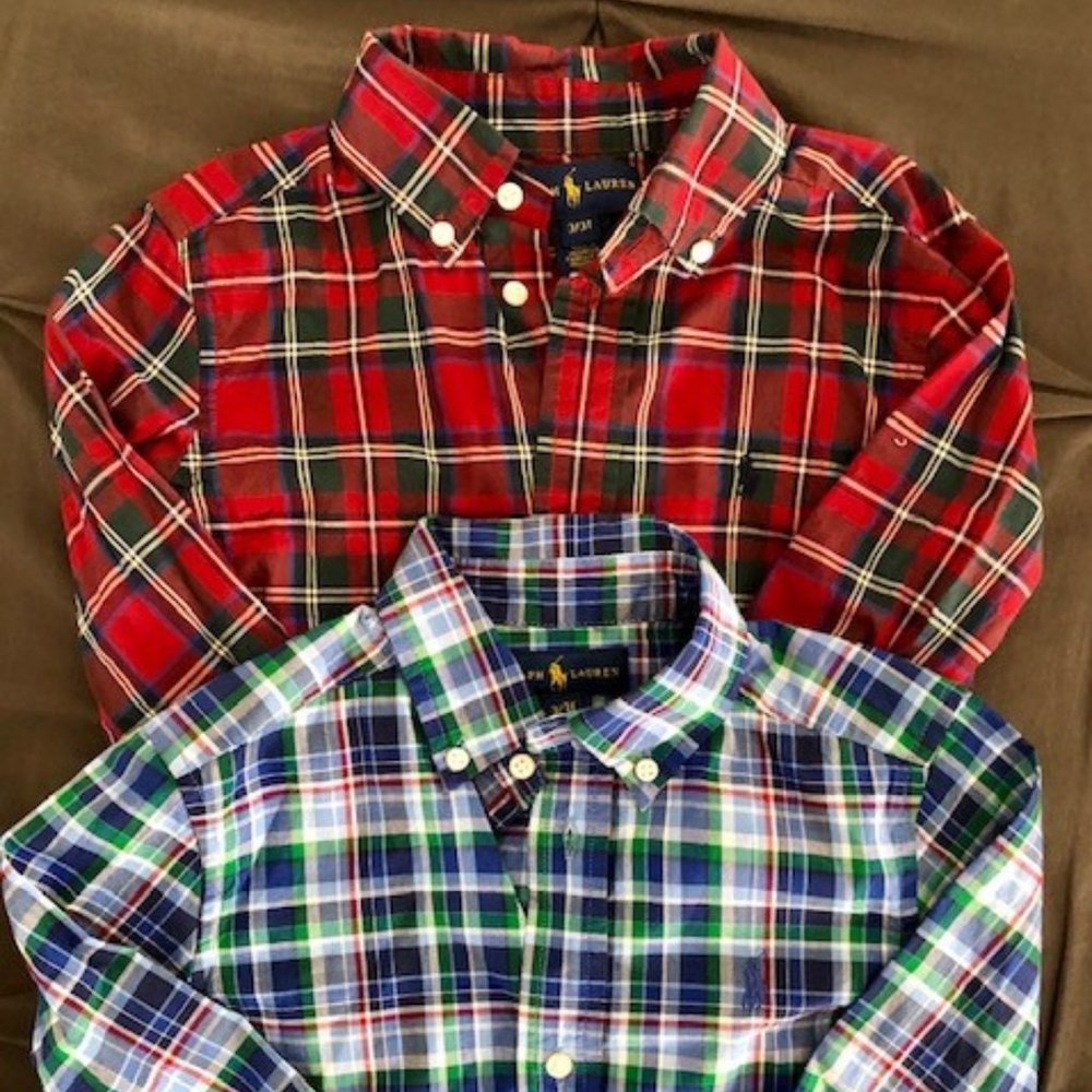 Boys Ralph Lauren Plaid Button Down Shirts